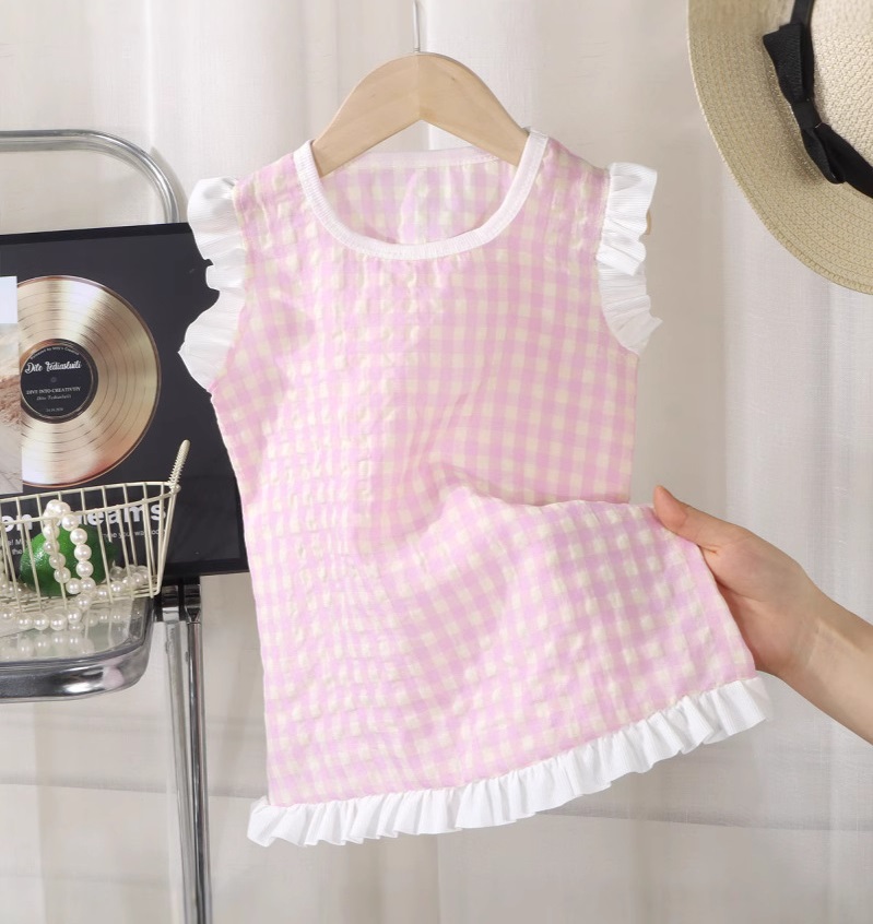 Baby Girls' Summer Plaid Princess Dress