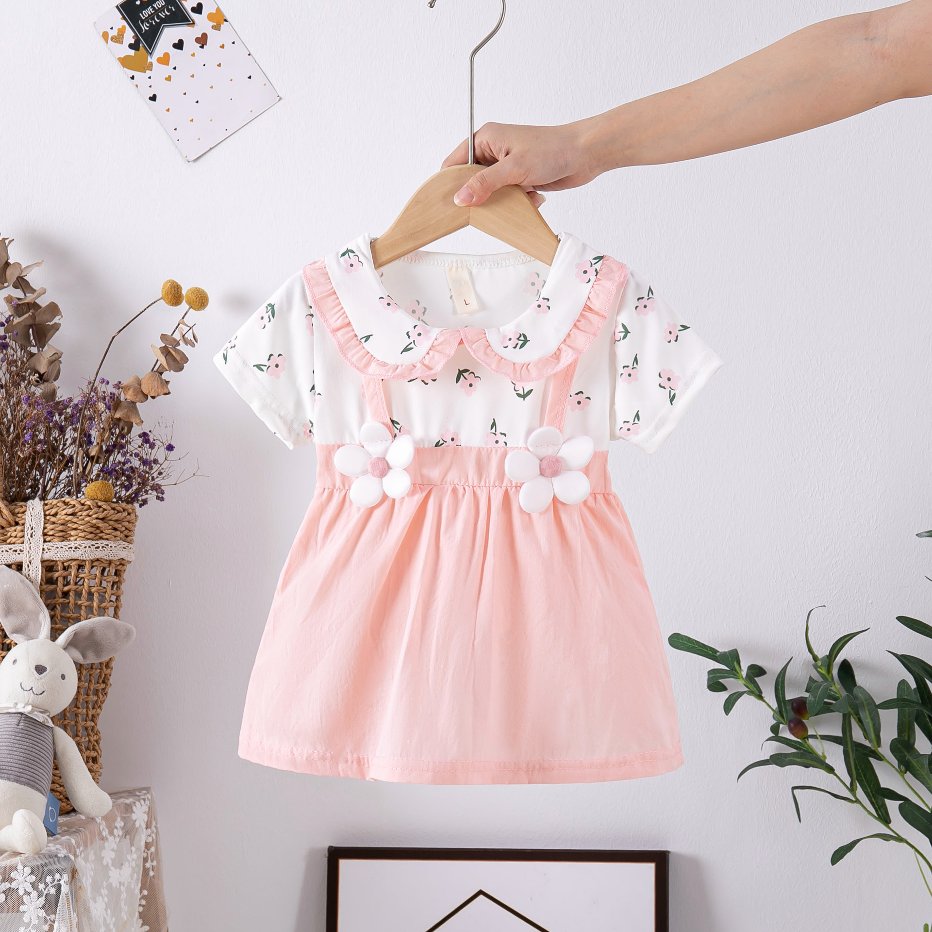 Baby Girls' Summer Korean-Style 2-Piece Set  (Age 6 Months to 3 Years)
